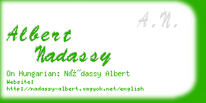 albert nadassy business card